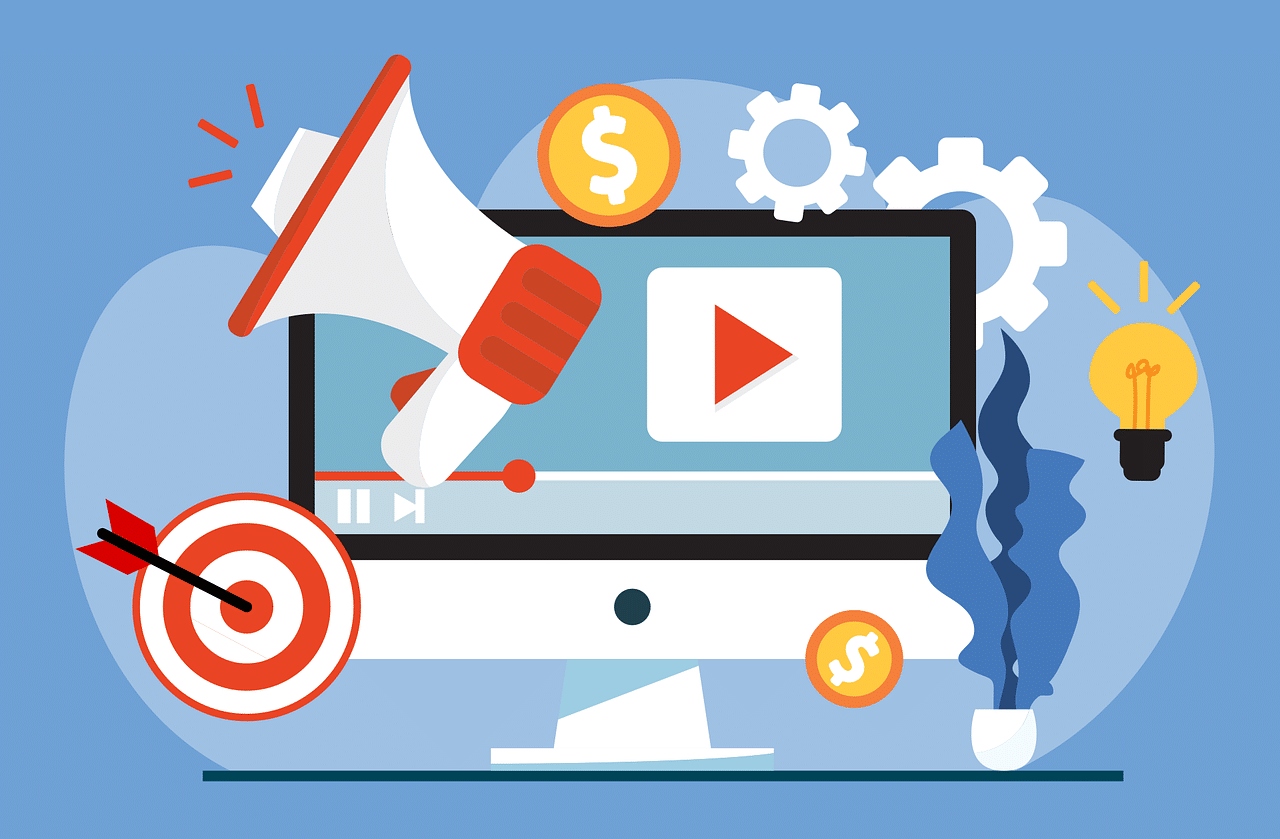 Image by Ron Hoekstra from Pixabay https://pixabay.com/vectors/marketing-video-marketing-7579809/ -- video marketing