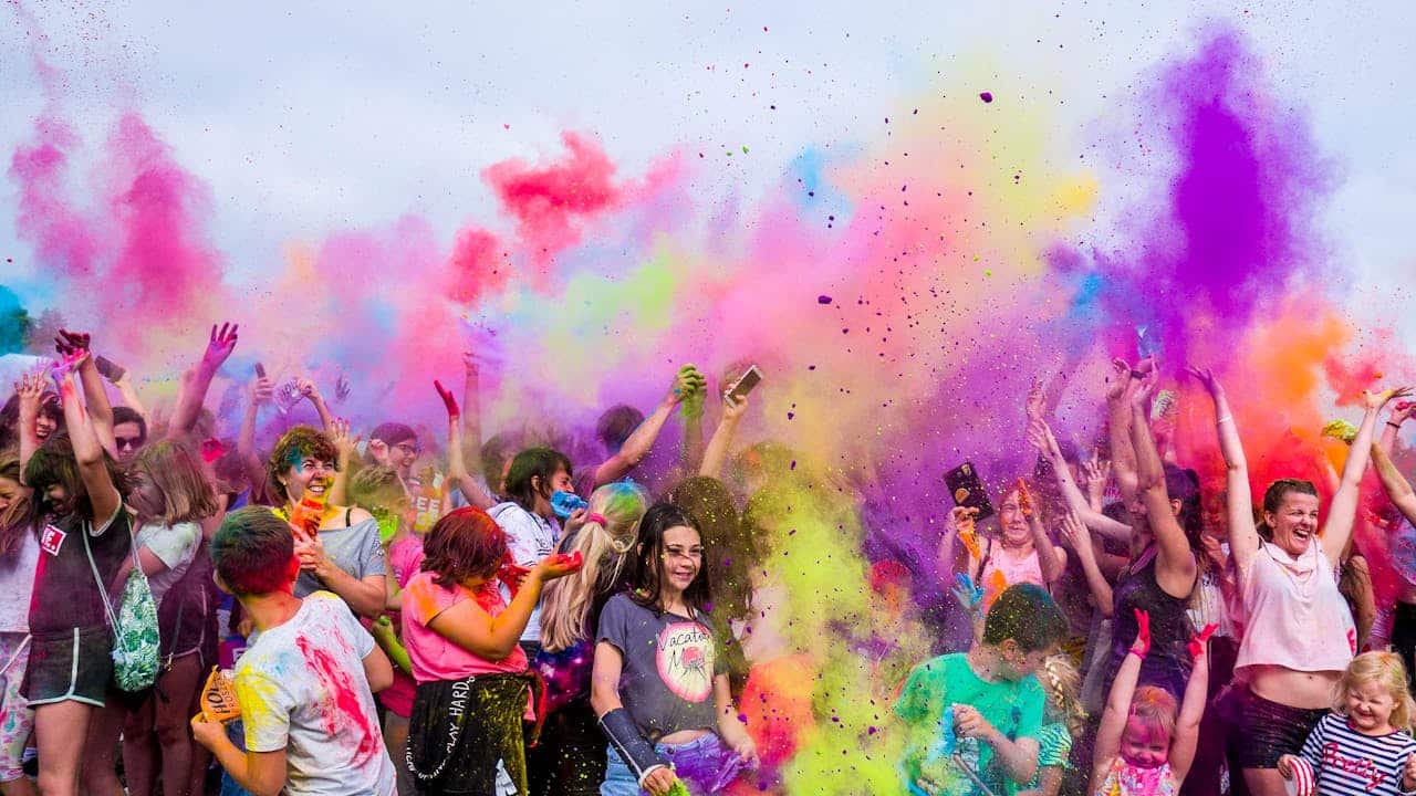 Photo by Marcin Dampc: https://www.pexels.com/photo/group-of-people-having-neon-party-1684187/ -- unique events