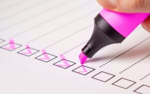 https://pixabay.com/photos/checklist-check-list-marker-2077020/ Image by Tero from Pixabay