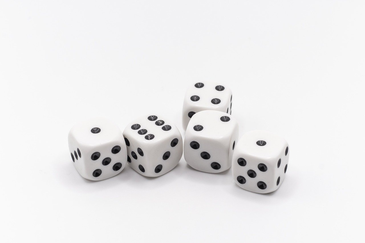 Image by Szabolcs Molnar from Pixabay -- https://pixabay.com/photos/game-dice-roll-the-dice-board-game-7634718/