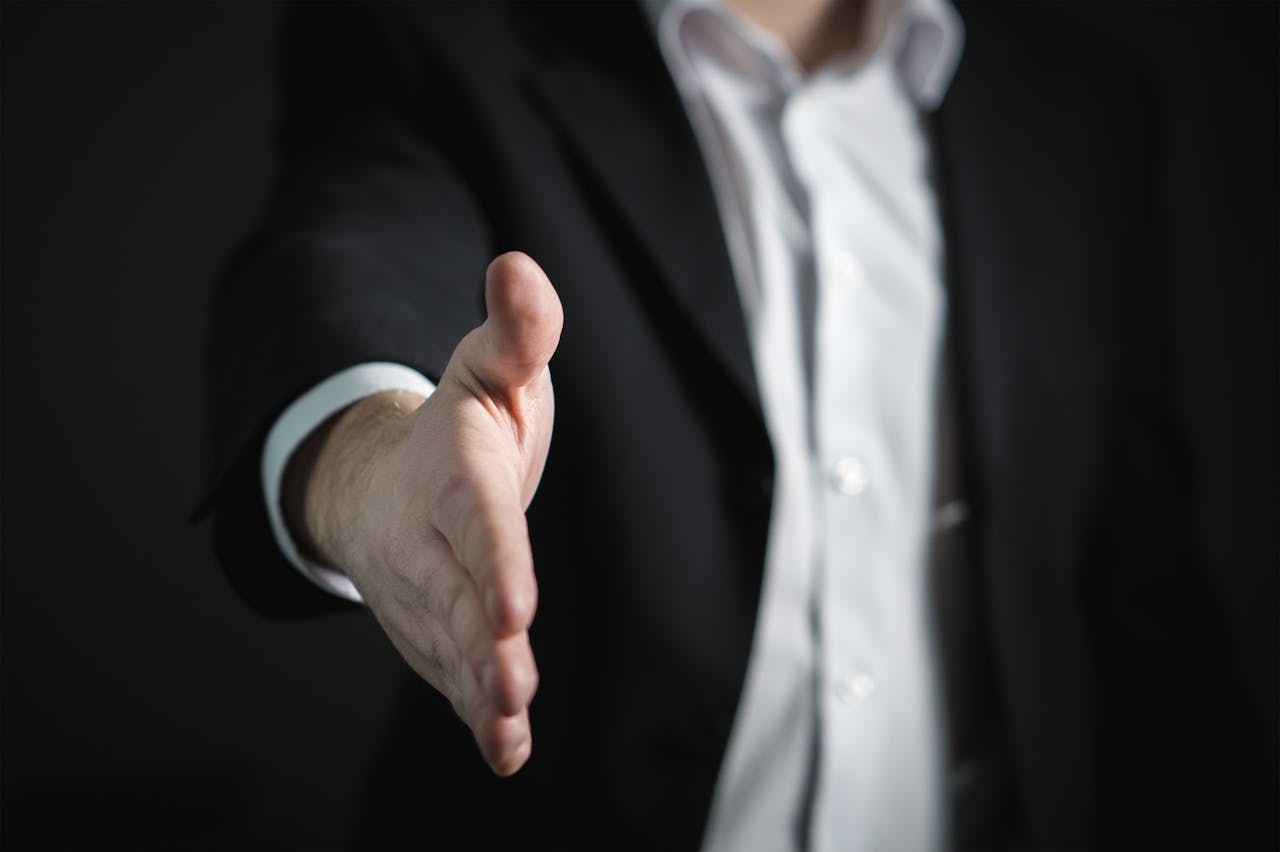 Photo by Pixabay: https://www.pexels.com/photo/close-up-of-human-hand-327540/ -- networking